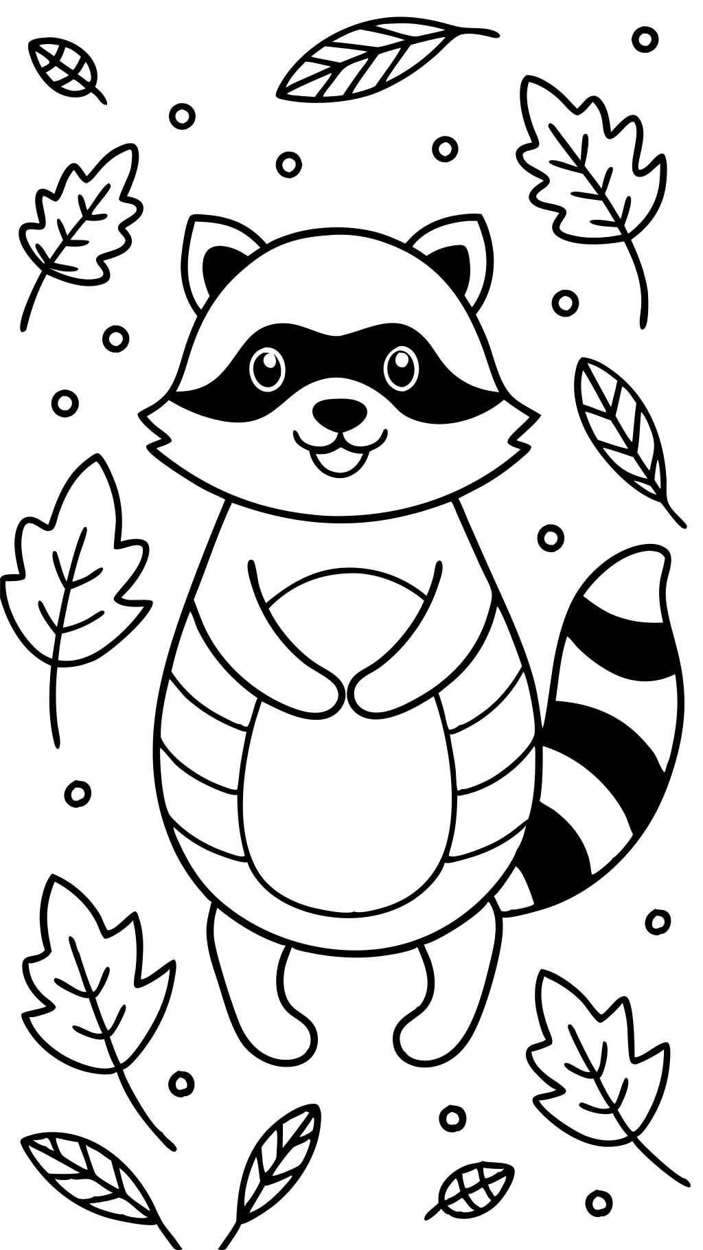 raccoon coloring page